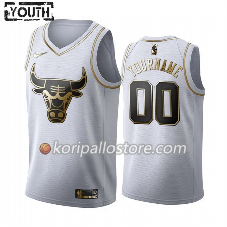 Chicago Bulls Custom Nike 2019-2020 Valkoinen Golden Edition Lasten Pelipaidat Swingman